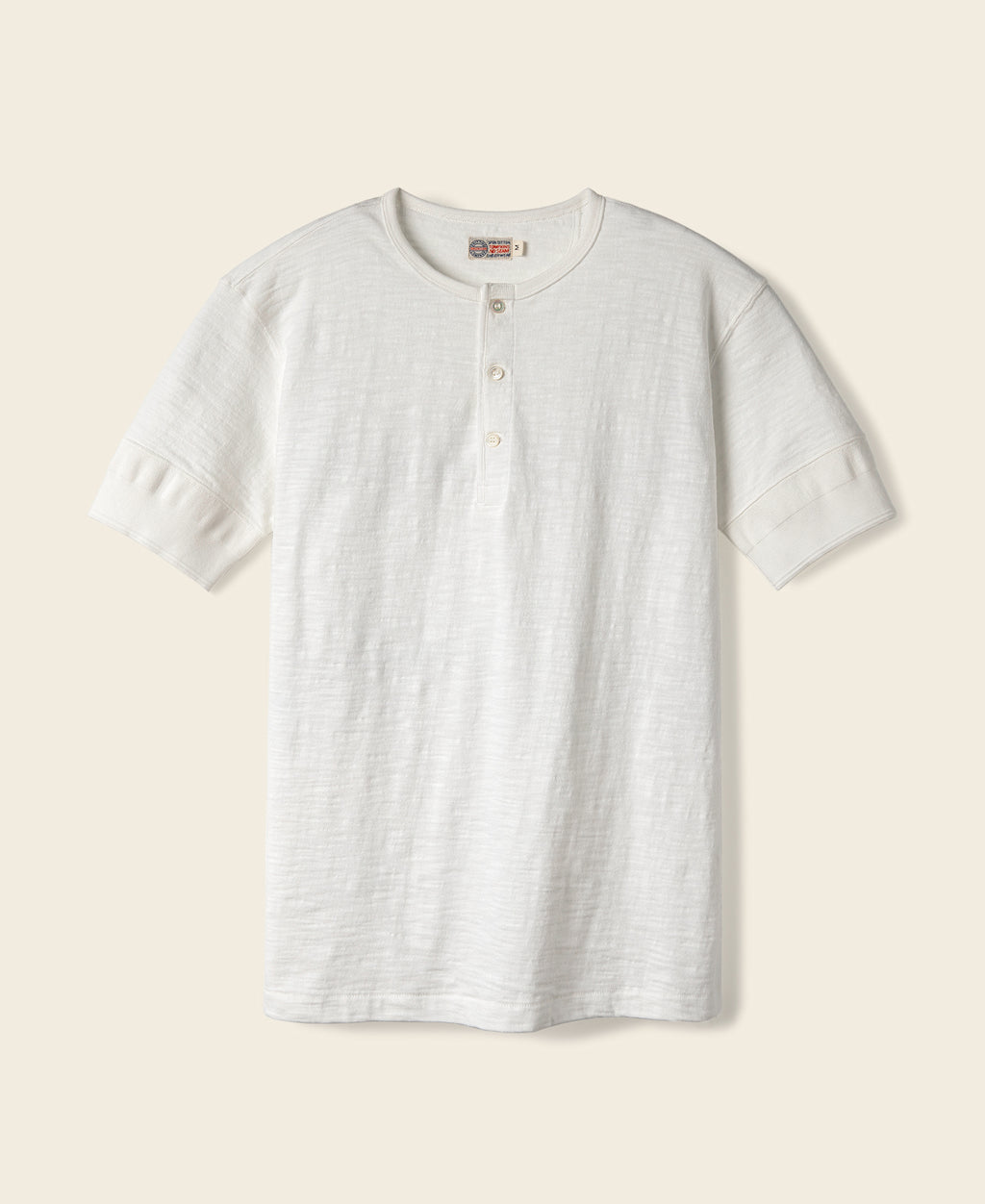 Mens Loopwheel Tubular Henley T-Shirts - White | Bronson Mfg – Bronson ...