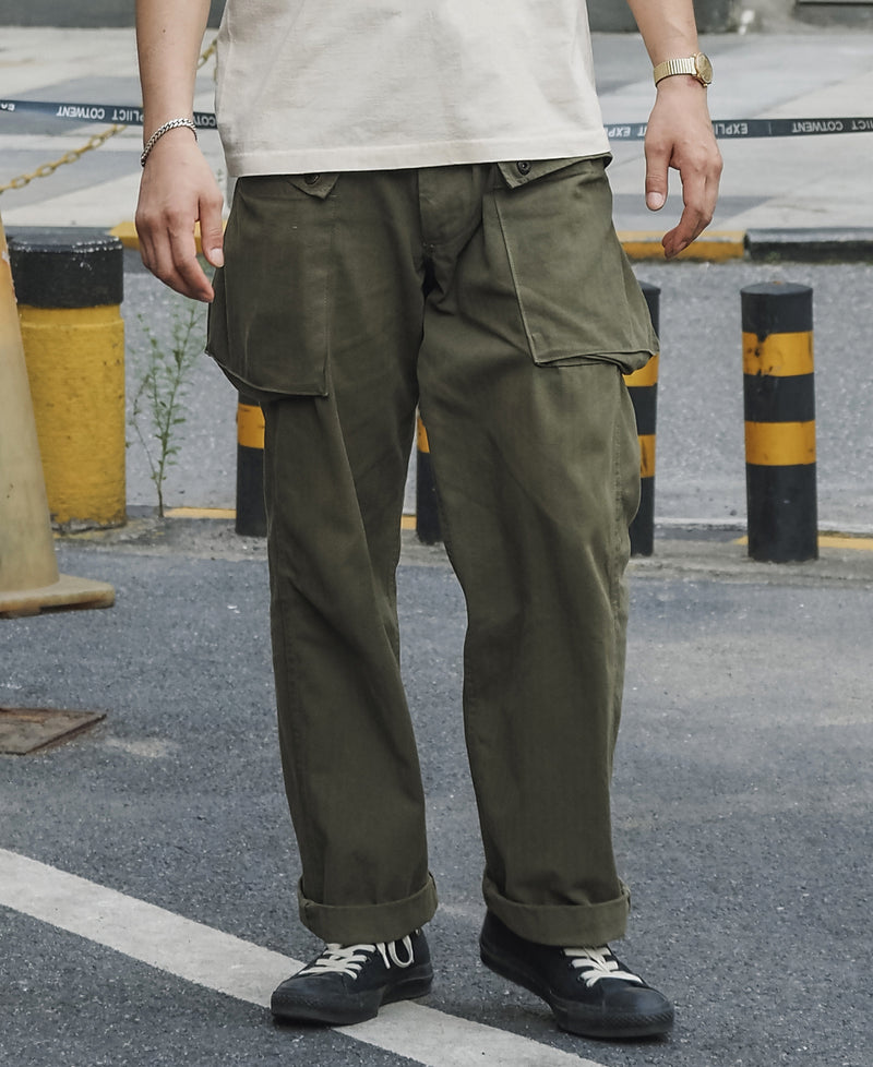 USMC P-44 HBT Utility Cargo Pants | Monkey Trousers | Bronson Mfg ...