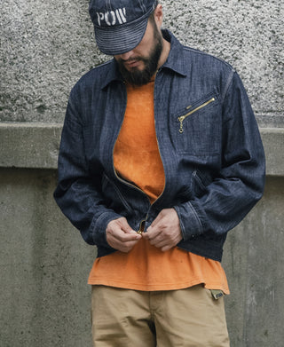 1960s Zip Up Denim Work Jacket