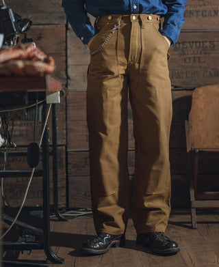 Heavy Duty Canvas Double Knee Pants - Brown