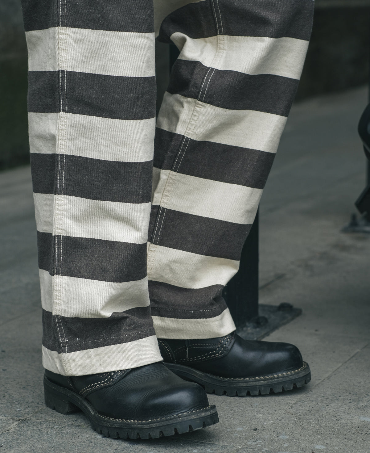 Heavyweight Wide Striped Prisoner Pants