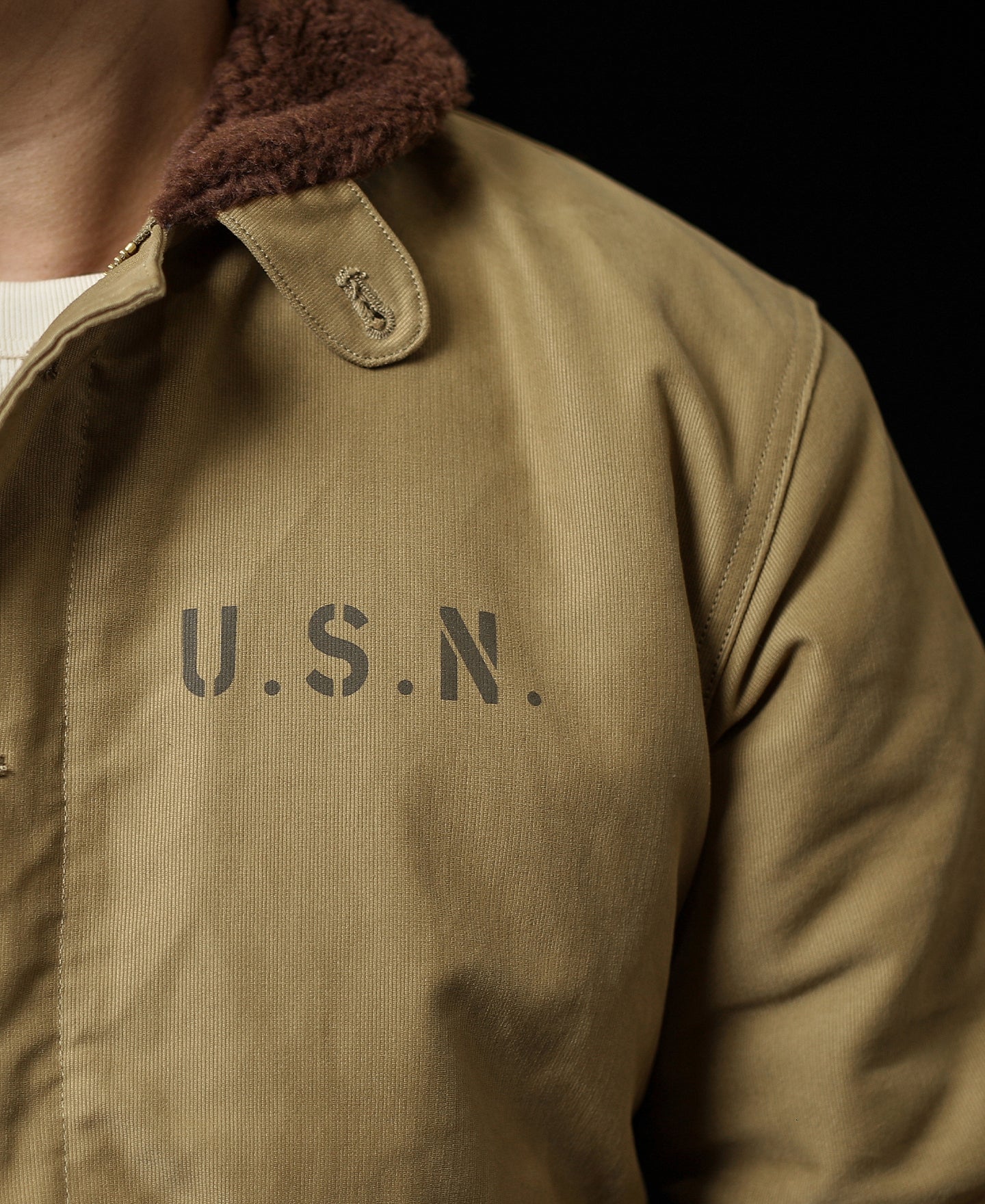 1940s US Navy N 1 Deck Jacket Cost effective Version Khaki 1940s-us-navy-n-1-deck-jacket-cost-effective-version-khaki