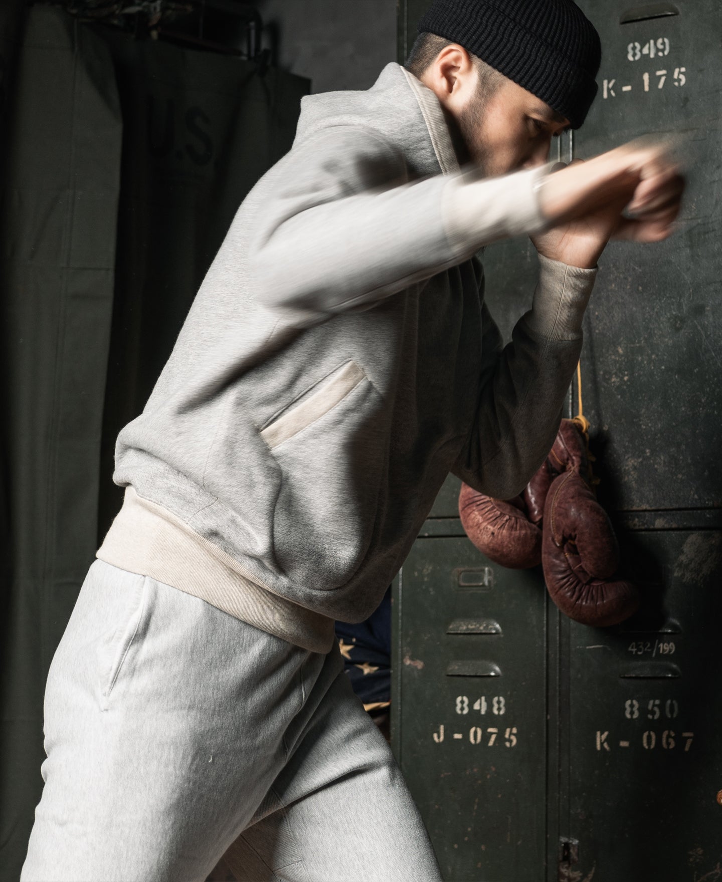 Boxing Hug Lock Boxing Glove Pocket Lock Hood Hoodie | Heavyweight Cotton Fleece ...