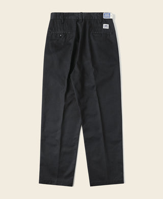 1970s Straight-Leg Work Pants - Black