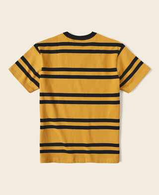 9.8 oz IVY Style Striped T-Shirt - Yellow/Black