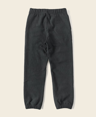 1950s 20.5 oz Terry Cloth Reverse Weave Sweatpants - Black