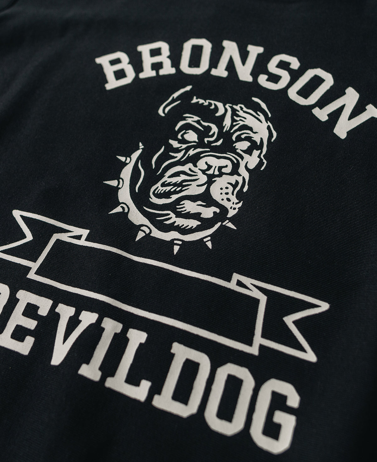 Devil-Dog Logo-Print Reverse Weave T-Shirt - Black