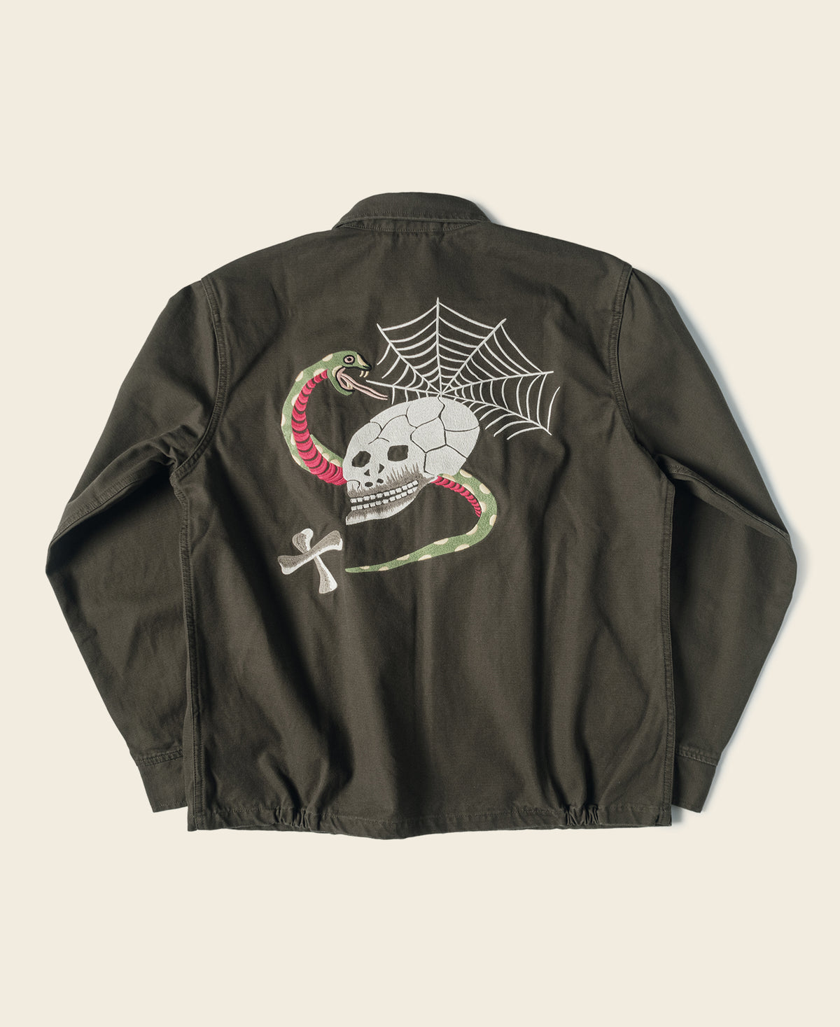 Skull Embroidery Vietnam Souvenir Jacket