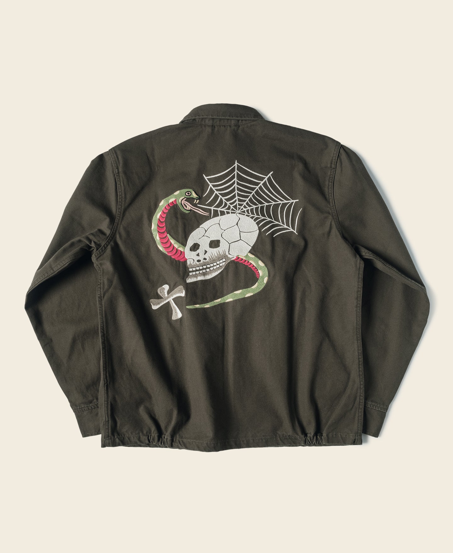 THREEFACE THREE SKULLS VIETNAM JAKET - スカジャン