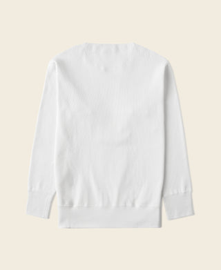 14 oz Side Closing Henley Shirt - White