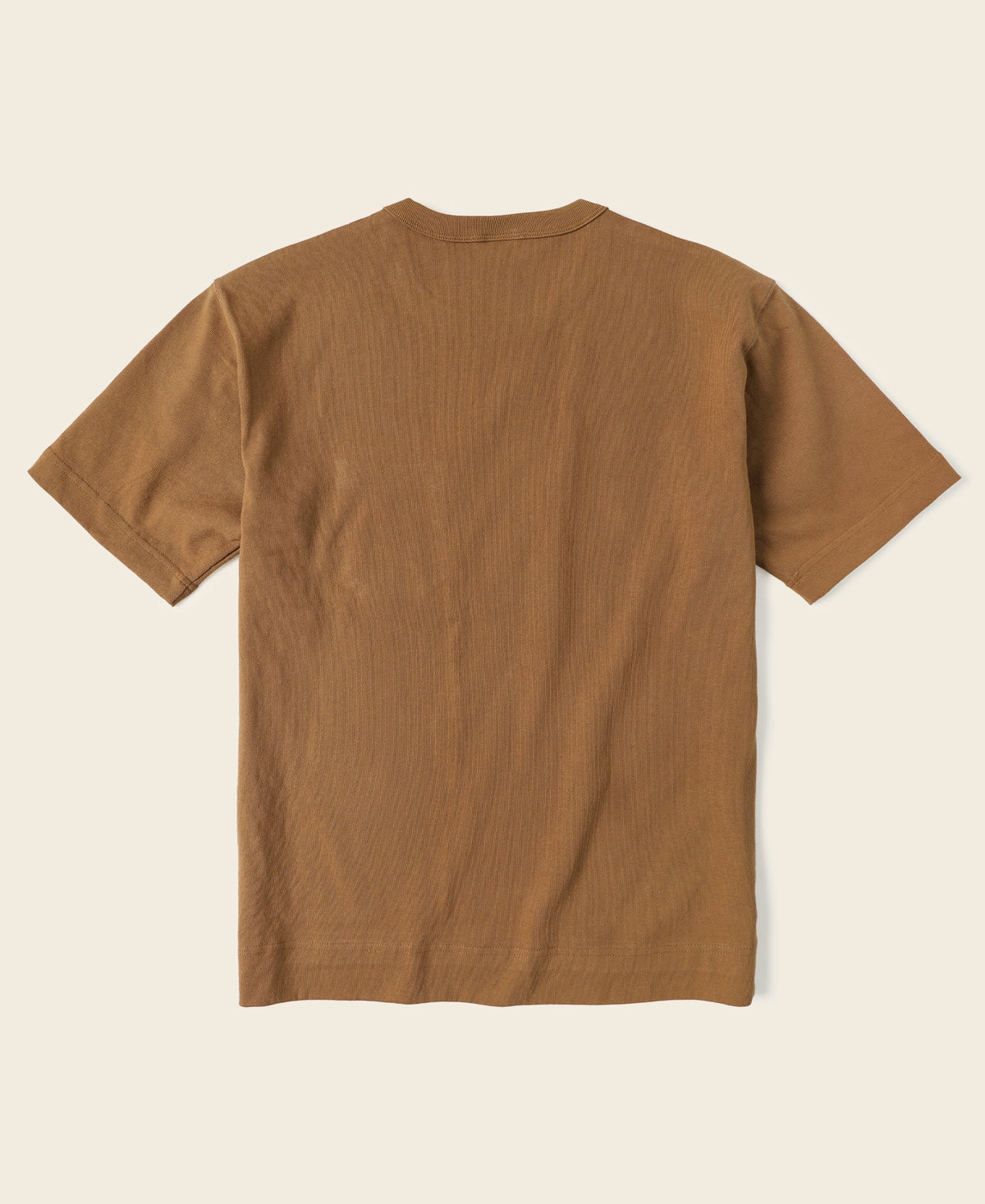 9.8 oz Cotton Classic Pocket T-Shirt - Light Brown　