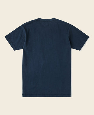 Loopwheel Tubular Slub Cotton Pocket T-Shirt - Indigo