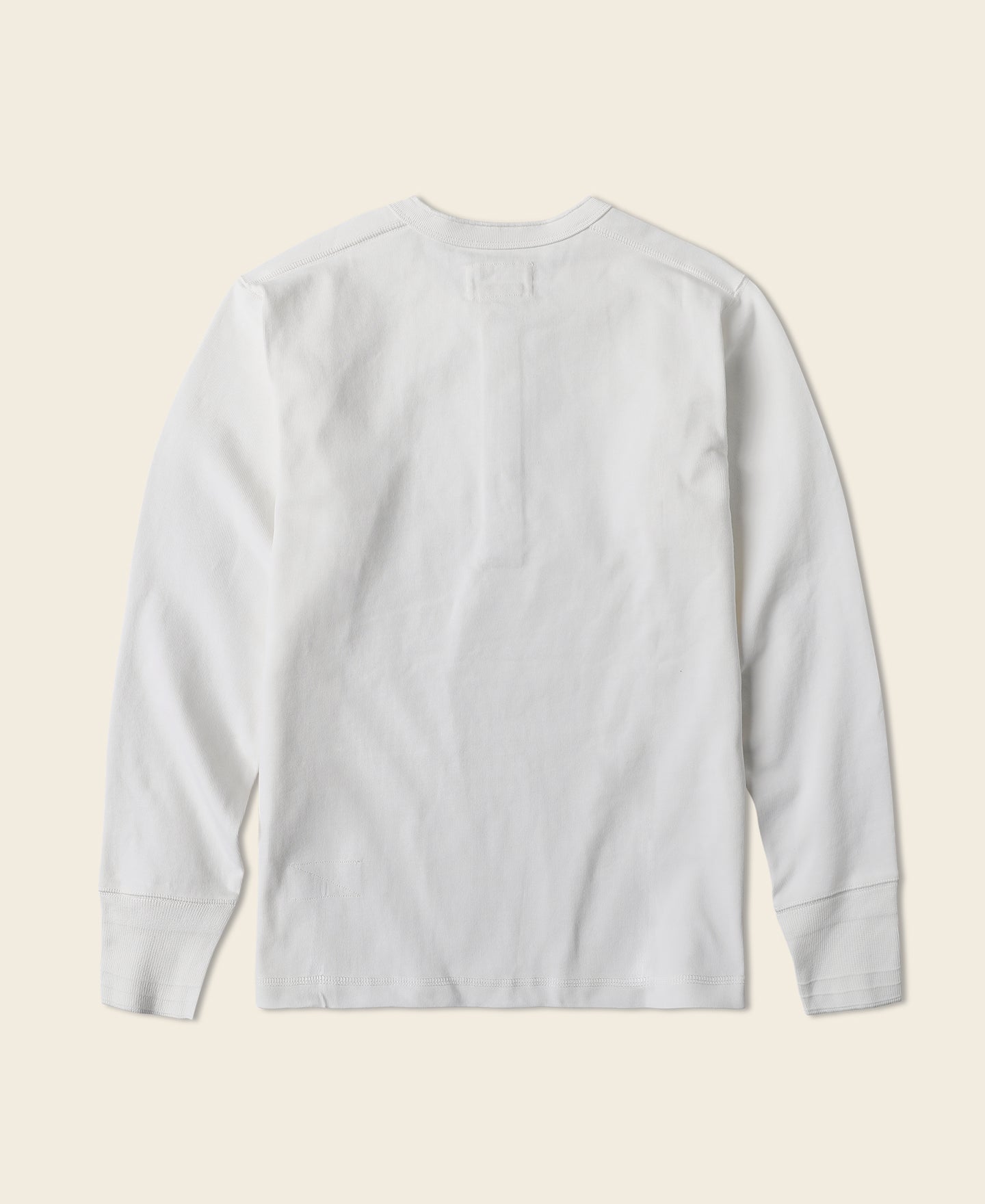 Vintage Long Sleeve Henley Shirt White - Main Image