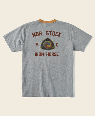 Retro Motorcycle Graphic T-Shirt - Gray