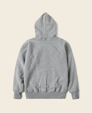 1950s Wind Shield Full-Zip Thermal Hoodie - Gray