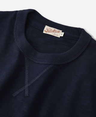 10.5 oz US Cotton Tubular Gusset T-Shirt - Indigo