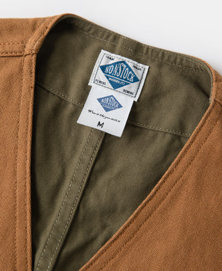 1930s Canvas Game Pockets Vest - Ginger