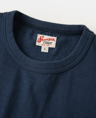 Loopwheel Tubular Slub Cotton Pocket T-Shirt - Indigo
