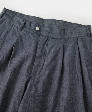 1930s Double-Pleated Chambray Pants