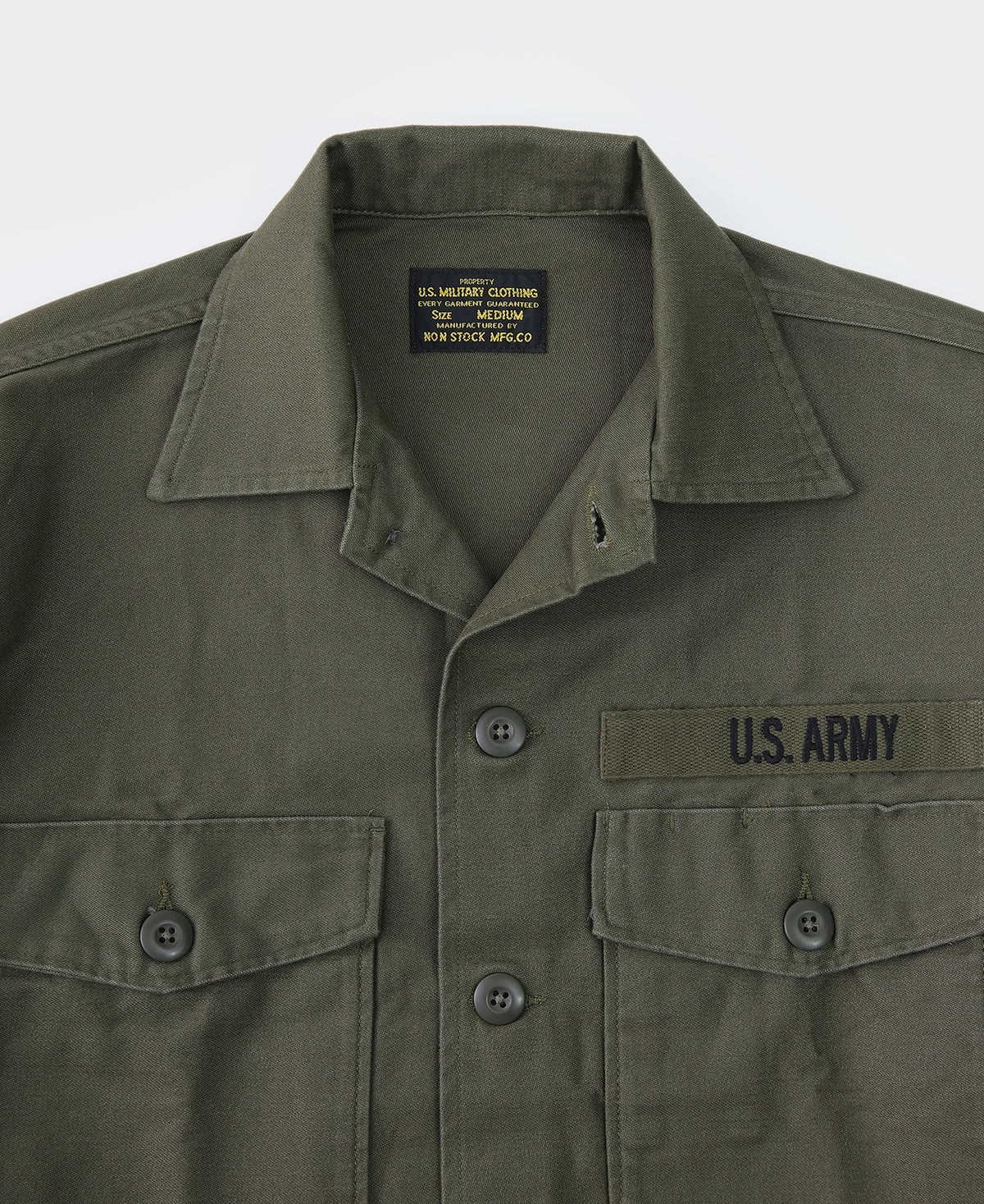 Vietnam War US Army OG-107 Fatigue Utility Shirt - Plain