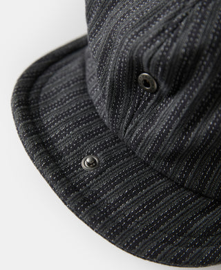 Yarn-Dyed Stripe Newsboy Cap