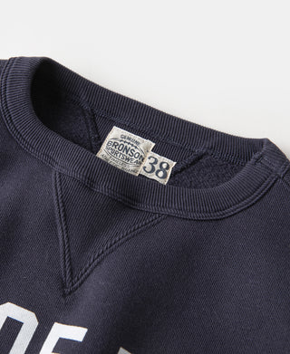 1940s Heavyweight SKI V-Inset Sweater - Navy