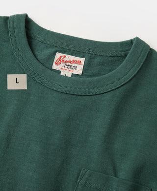 Loopwheel Tubular Slub Cotton Pocket T-Shirt - Green