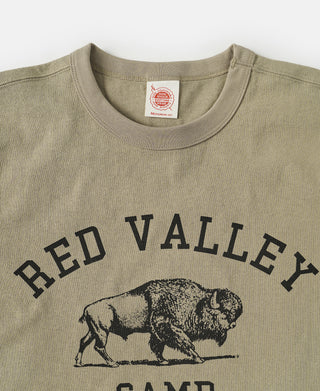 Retro Bison Graphic T-Shirt - Khaki