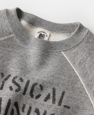 1950s Sports Training Raglan Sleeve Sweater - Gray
