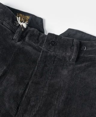1920s Heavy-Duty Corduroy Work Pants - Black