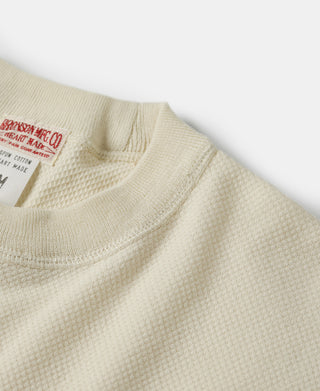 Waffle Knit Pocket T-Shirt - Apricot