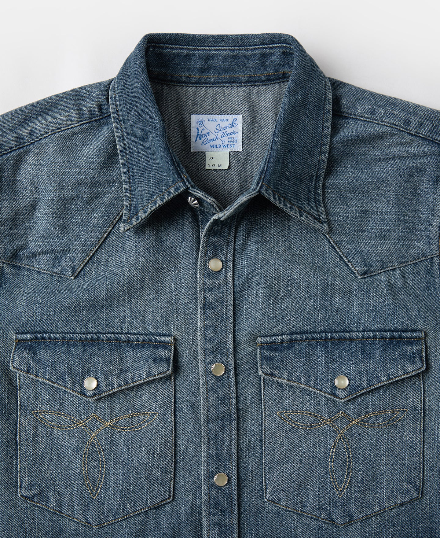 1950s Slub Denim Western Shirt | 10 oz Twill Slub Denim