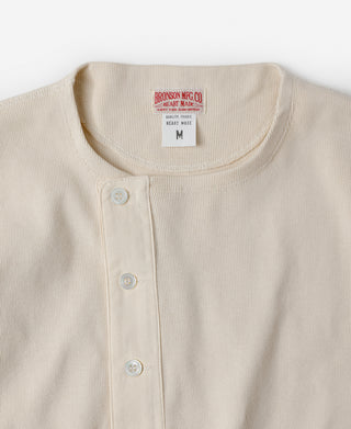 14 oz Side Closing Henley Shirt - Apricot