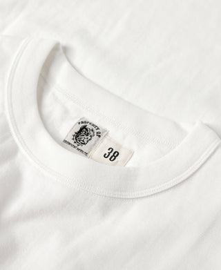 1930s Slanted Pocket Tubular T-Shirt - White