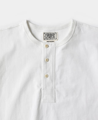 Vintage Short Sleeve Henley T-Shirt - White