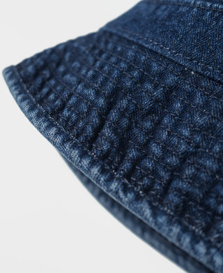 Herringbone Denim Bucket Hat