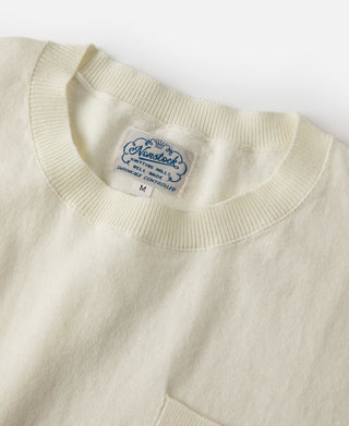 1950s Jersey Knit Short Sleeve Pocket T-Shirt - Apricot