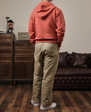 17.5 oz Terry Cloth Full-Zip Hoodie - Brick Red