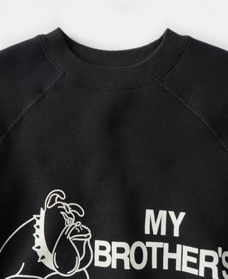 1980s Marine Bulldog Raglan Sweatshirt - Black