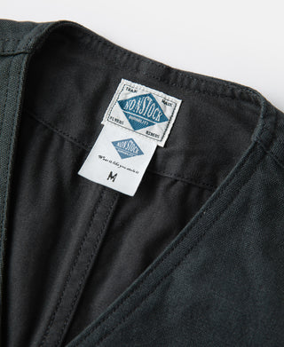 1930s Canvas Game Pockets Vest - Dark Green