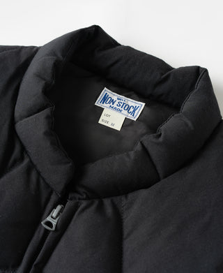 1970s Vintage Quilted Padded Vest - Black