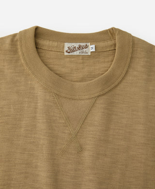 10.5 oz US Cotton Tubular Gusset T-Shirt - Sand