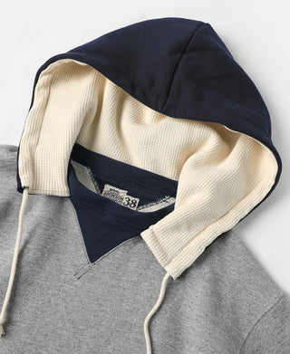 Two-Tone Double V Gusset Hooded Sweatshirt