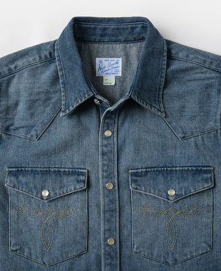 1950s Slub Denim Western Shirt