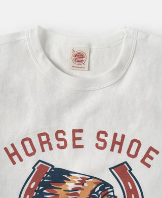 Retro Horseshoe Graphic T-Shirt - White