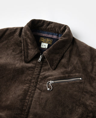 1940s Heavyweight Corduroy Cossack Jacket - Brown