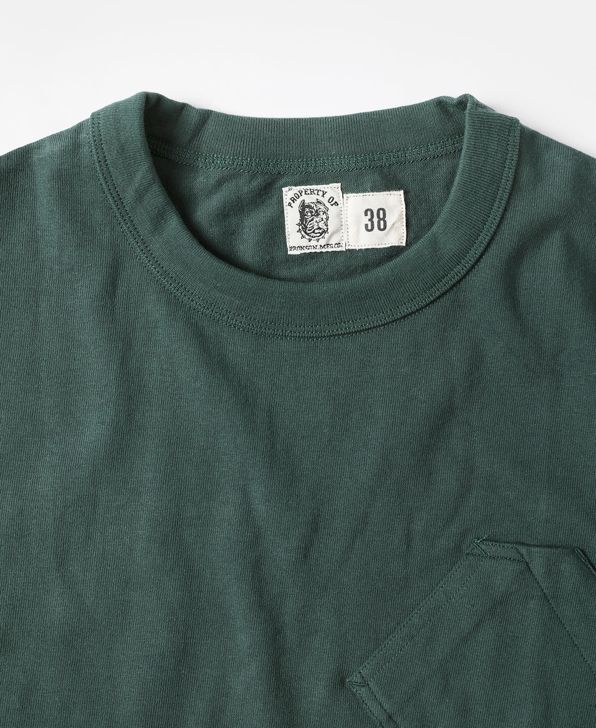 1930s Slanted Pocket Tubular T-Shirt - Green