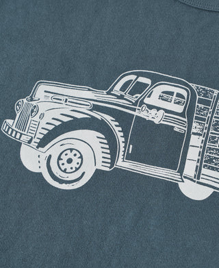 Retro Truck Graphic T-Shirt - Iron Blue