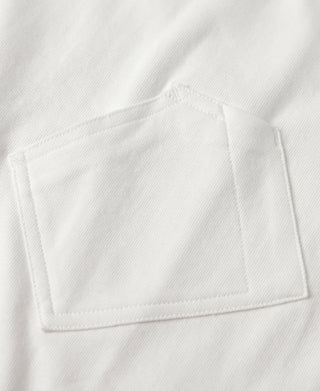 1930s Slanted Pocket Tubular T-Shirt - White