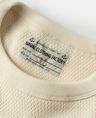 Heavyweight Raschel Knitting Waffle Thermal Shirt - Apricot